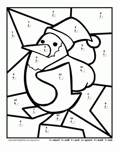 lovely christmas math coloring pages  template collection