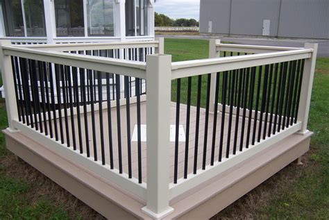 Vinyl Railing With Black Balusters Decks And Fencing Contractor Talk