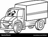 Truck Cartoon Coloring Book Vector Funny Royalty sketch template