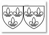 Blason Colorier Bouclier Blasons Chevalier Facile Armoirie Tête Modeler sketch template