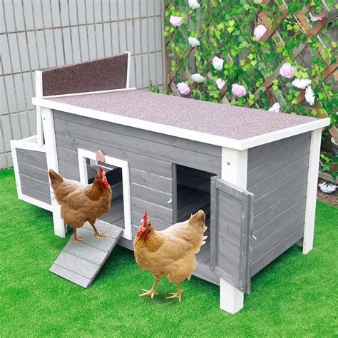 petsfit weatherproof outdoor chicken coop  nesting box outdoor hen house  removable
