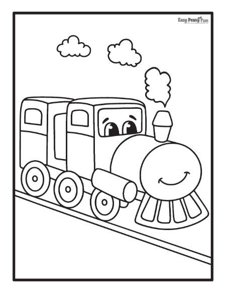 printable train coloring pages  sheets  color easy peasy  fun