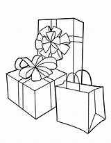 Coloring Gift Pages Comments Colouring Coloringhome sketch template
