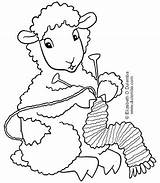 Knitting Coloring Pages Getdrawings sketch template