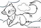 Wolf Coloring Pages Anime Cute Chibi Easy Printable Drawings Print Wolves Baby Pup Simple Girl Colouring Drawing Color Kids Cartoon sketch template