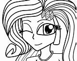 Coloring Rarity Equestria Girls Pages Pony sketch template