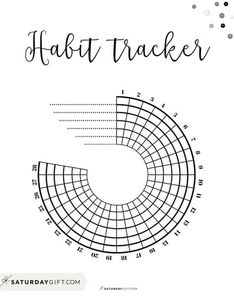 habit tracker printable  circle printable form templates  letter