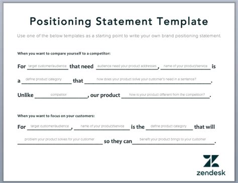 good positioning statement examples   write