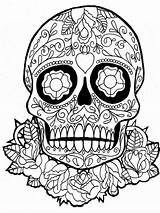 Coloring Pages Muertos Los Dia Adults Dead Adult Printable Color Getcolorings Print sketch template