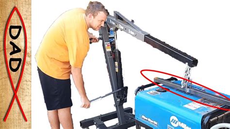 diy shop crane lifting eye hook  generator  welder youtube