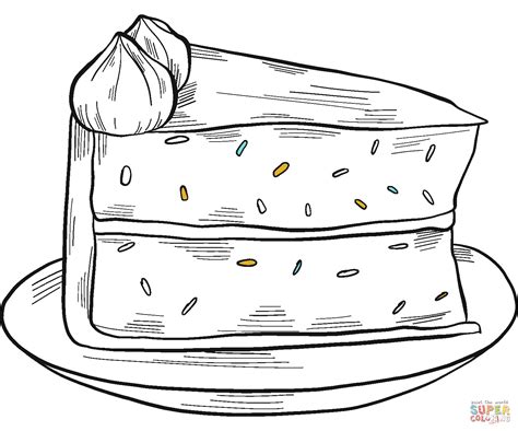 piece  cake coloring page  printable coloring pages