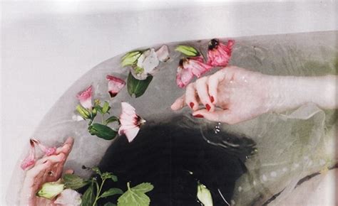 bath bathtub colourful death fashion flowers image