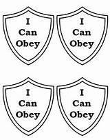 Obey Lds Badges Obedient sketch template