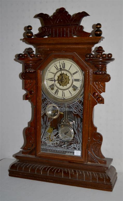 antique waterbury hudson oak kitchen clock price guide