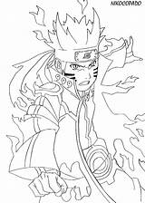 Naruto Mode Bijuu Kurama Coloring Lineart Pages Printable Anime Color Credits Print Online Description sketch template