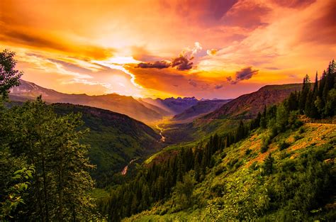 kostenlose foto landschaft natur wald wildnis berg wolke himmel sonnenaufgang