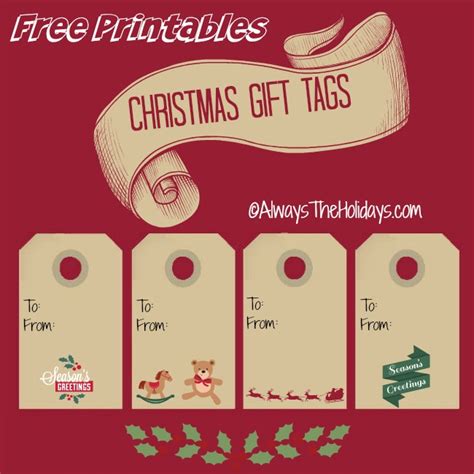 christmas labels print   christmas gift tags