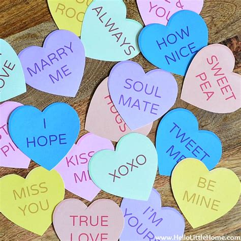 printable valentine conversation hearts