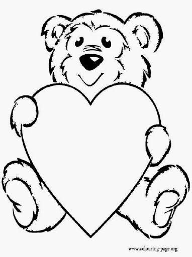 bears teddy bear   heart coloring page valentines day coloring