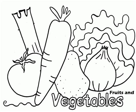 printable pictures  vegetables coloring home