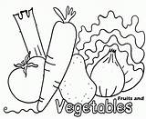 Vegetables Coloring sketch template