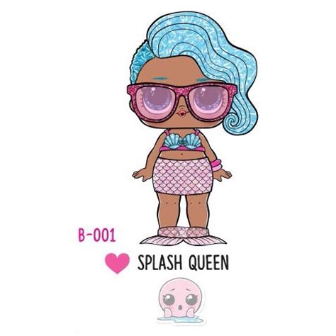 lol doll coloring pages splash queen lol doll glitter queen coloring