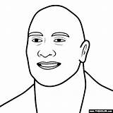 Coloring Dwayne Johnson Pages Famous Actors Actor sketch template