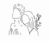 Tumblr Line Drawings Drawing Outline Couples Easy Couple Aesthetic Dibujos Sketches Desenhos Flor Boyfriend Desde Un Zazzle Minimal Romantic Illustration sketch template