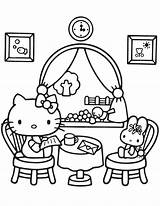 Kitty Hello Coloring Pages Colouring sketch template