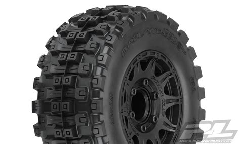 pro  badlands mx belted  pre mounted truck tires black   pro