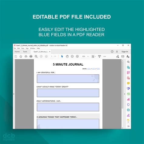 minute journal editable printable etsy