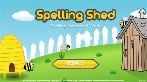 spelling shed edshed resource spelling shed stage  full scheme