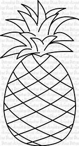 Pineapple Clip Outline Clipart Template Printable Coloring Drawing Pages Ananas Apple Hawaiian Colouring Drawings Fruit Cute Search Kids Print Craft sketch template