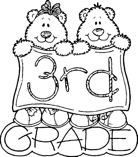 grade bears coloring page wecoloringpagecom