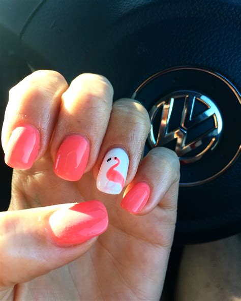 flamingo nails flamingo nails tropical nails tropical nail designs