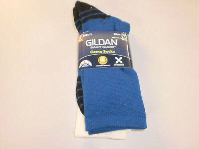 gildan smart basics mens gamet socks  pair size   white gray   ebay