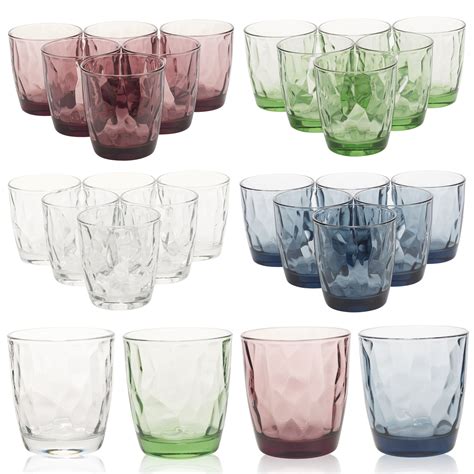 6 X Bormioli Rocco Diamond Glass Tumbler Glasses Drinking Cups Whisky