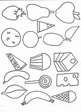 Hungry Caterpillar Coloring Very Printables Pages Food Getdrawings sketch template