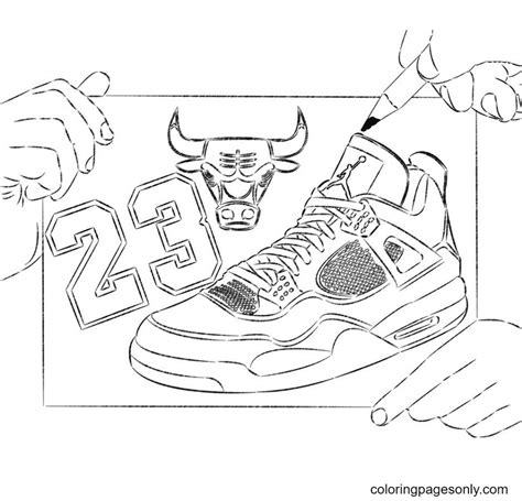 shoe coloring pages    print   sneaker coloring