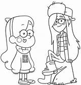 Coloring Gravity Falls Mabel Wendy Kids Pages Children Cute sketch template