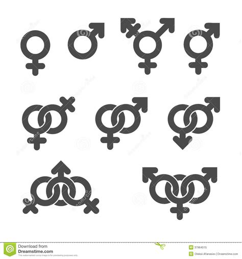 Gender Symbol Icons Stock Vector Illustration Of Gender