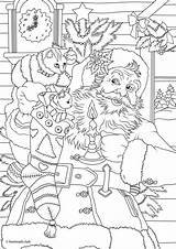 Coloring Christmas Pages Cat Adult Colouring Cats Books Kids Printable Easter Adults Santa Dog Gingerbread Dogs His Favoreads Club Choose sketch template