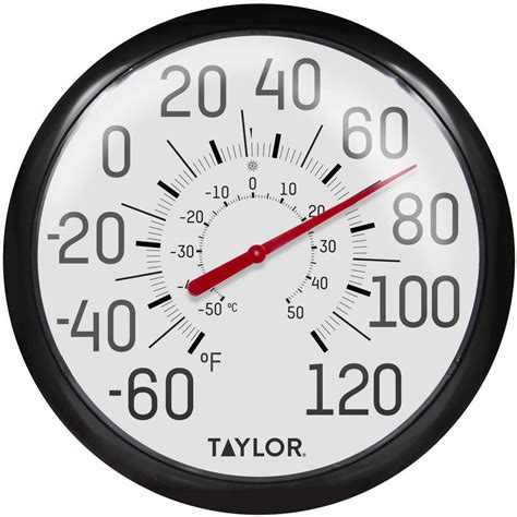 taylor indoor extra large outdoor thermometer  dial patio temperature home  ebay