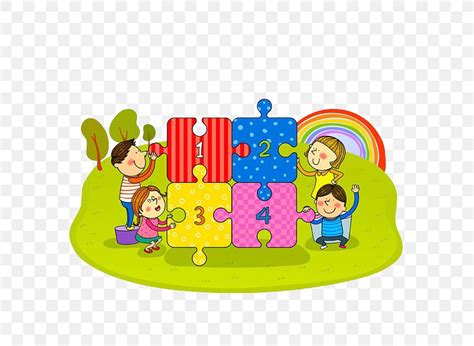 jigsaw puzzle child cartoon illustration png xpx jigsaw puzzle