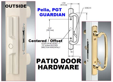 pella sliding patio door handle  lock image
