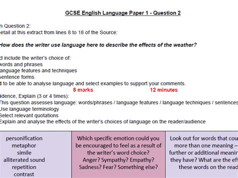aqa gcse english language paper  question  model answer neyralmonske blog