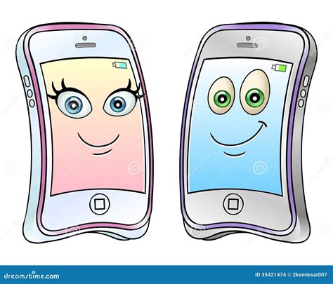 cartoon mobile phones stock images image