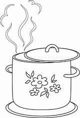 Pot Water Boiling Colouring Pages Coloring Template sketch template