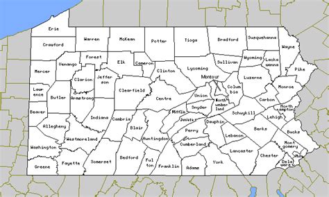 pennsylvania map  counties