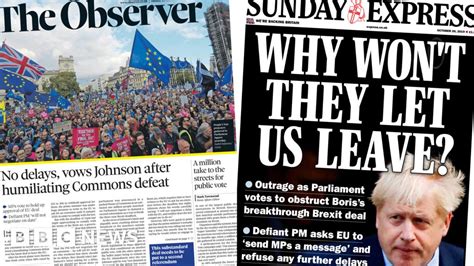 newspaper headlines boris johnsons brexit letter  headlines